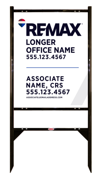 Reflective Angle Iron Frame and Associate Name w CRS Sign Unit,  30h x 24w, .040 Aluminum